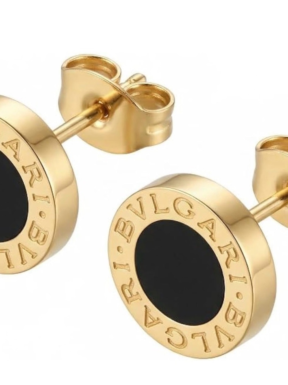 BVLGARI Italy Circular Logo Stud Earrings - Picture 6 of 6
